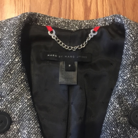 Marc by Marc Jacobs Cropped Tweed Blazer, Sz 2 - Picture 8 of 8
